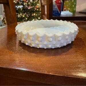Vintage White Milk Glass Hobnail Bowl
Catch-all Ashtray Dish